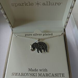 Elephant with Swarovski marcasite necklace